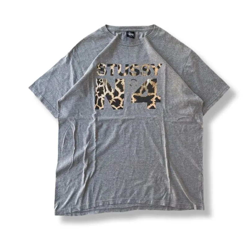STUSSY NO.4 GIRAFFE GRAY T-SHIRT | KAOS | HNTR photo 1