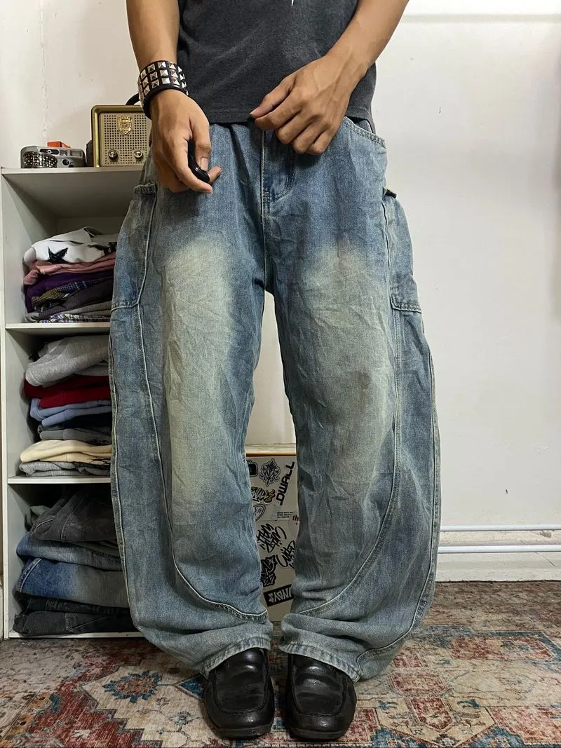 Baggy wash jeans pecahpola unique photo 1