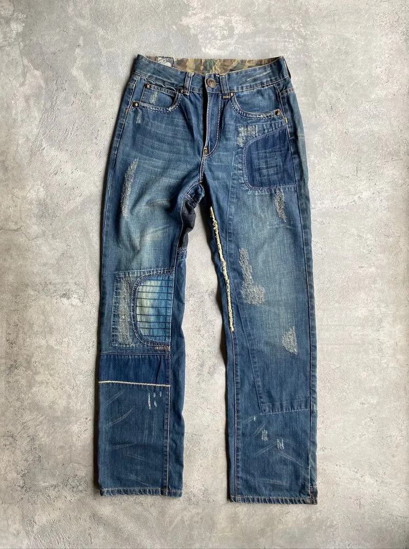 Osaka Big Train Distressed Pants Size Fit 31 photo 1