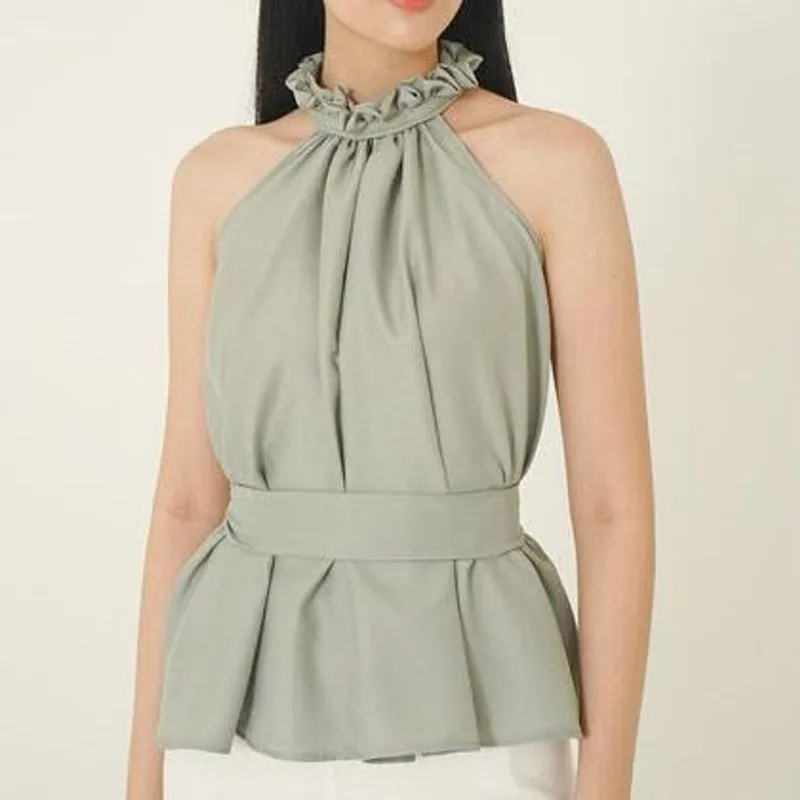 Luxury Casual Blouse Wanita green photo 1