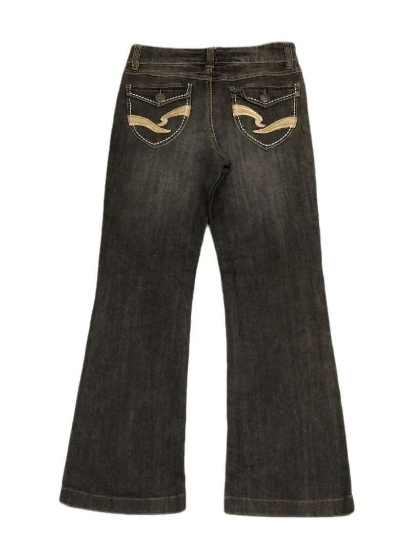 Y2K goth grunge vkei trinity bootcut flare denim jeans photo 1