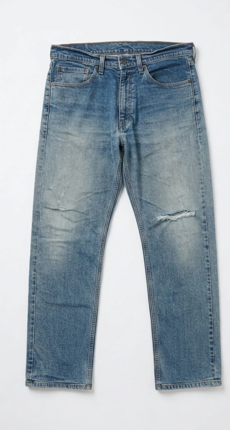Denim Levi's 505 ripped fade  photo 1