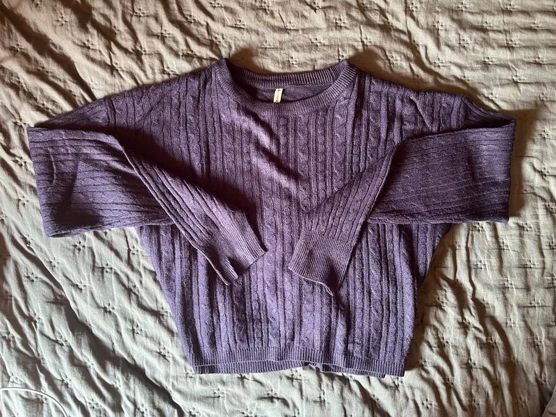 Colorbox Cropped Knit Sweater photo 1