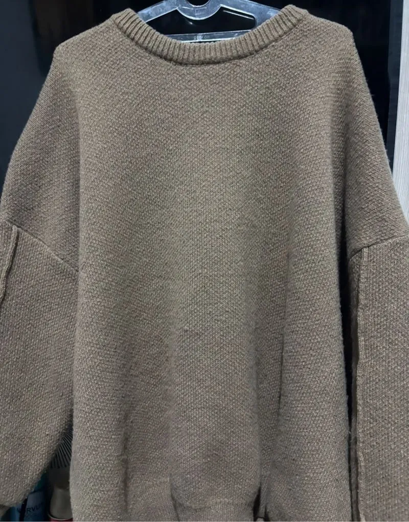 sweater big size coklat photo 1