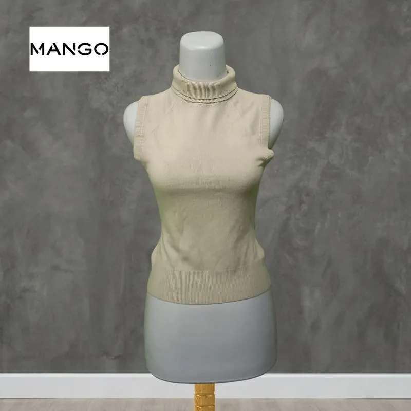 Manggo Turtle Neck Knit Top Sleeveless photo 1