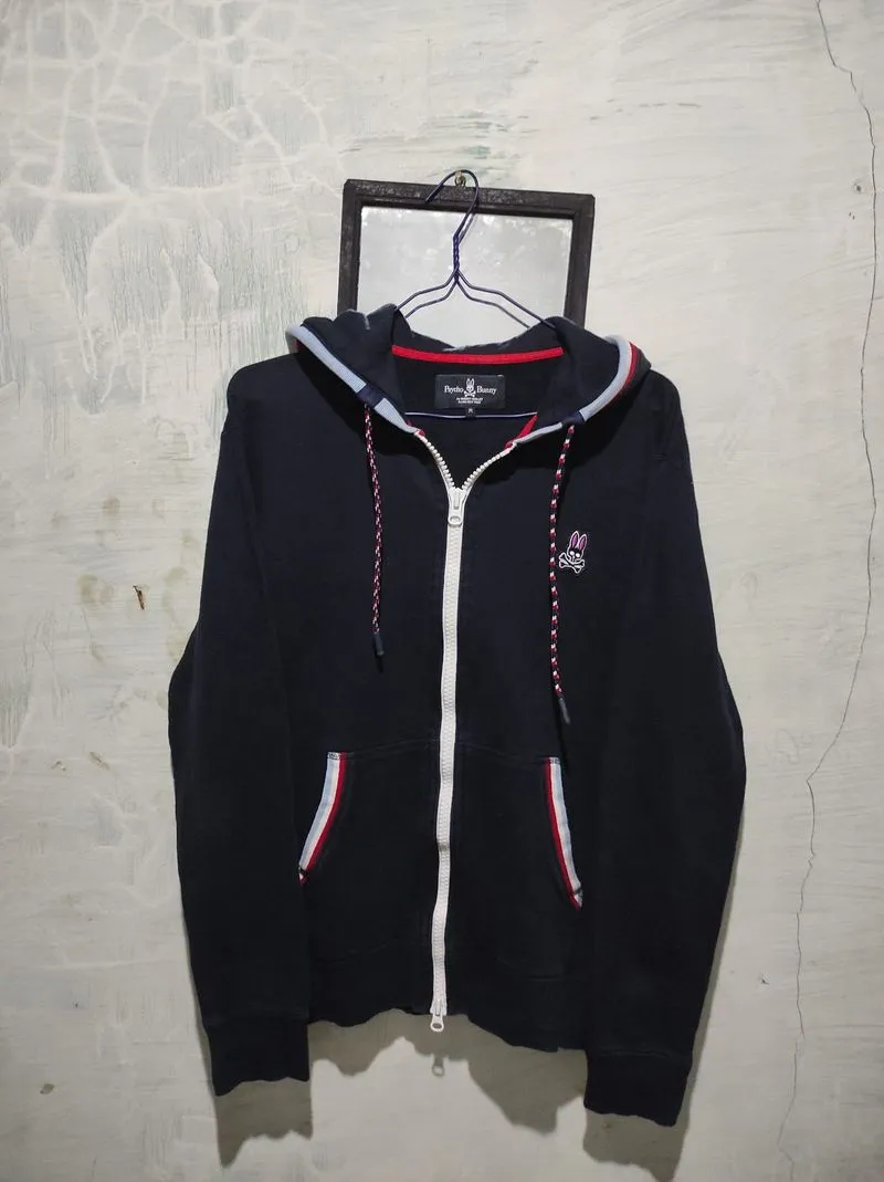 PSYCHO BUNNY ZIP HOODIE 
 photo 1