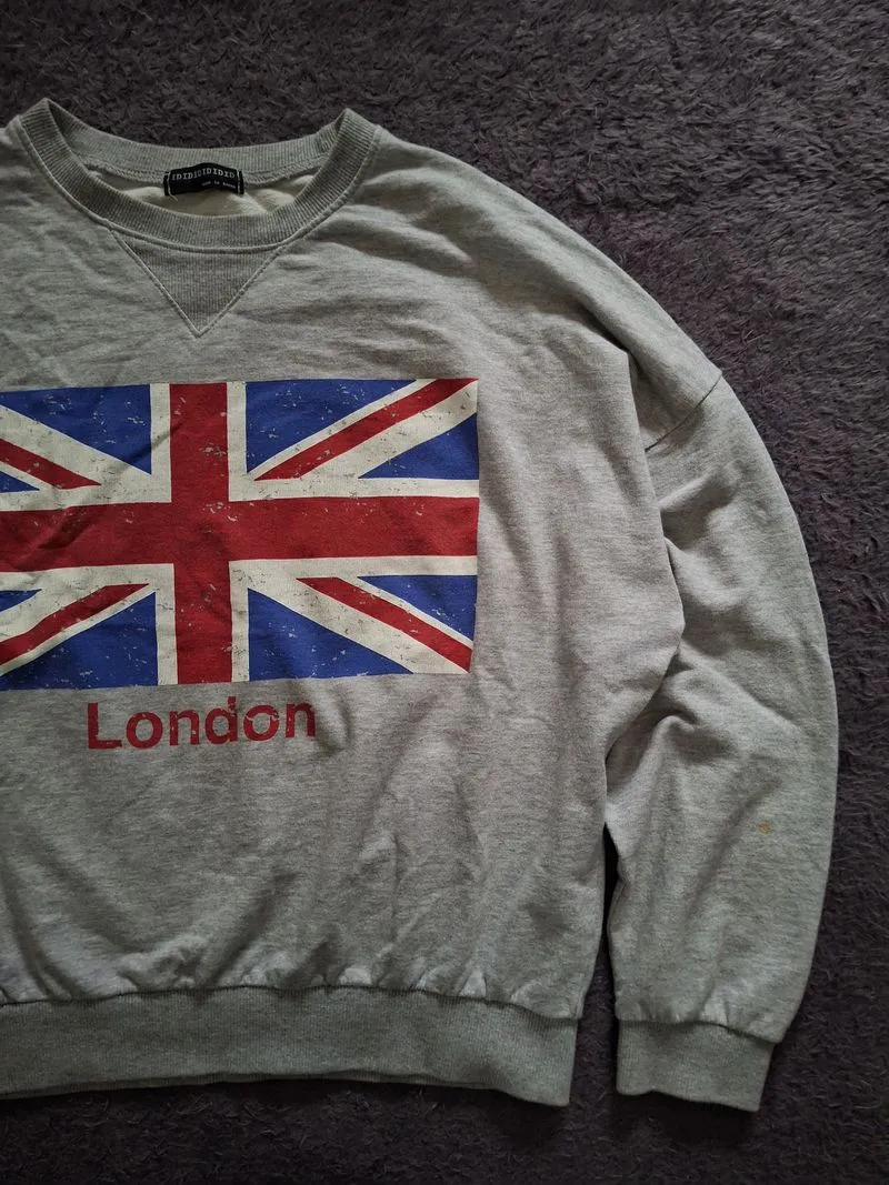 Streetwear Casual Sweater Pria gray photo 1