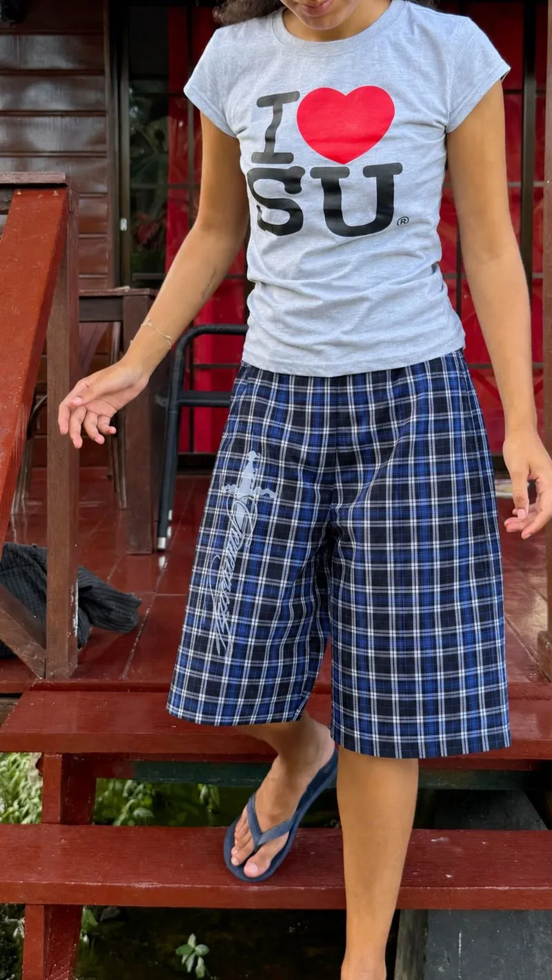 SUMMER RELAXED PANTS PLAID  photo 1