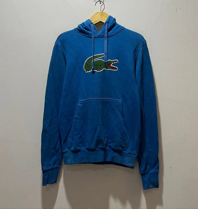 Pullover Hoodie LACOSTE Big Logo Bordir Blue photo 1