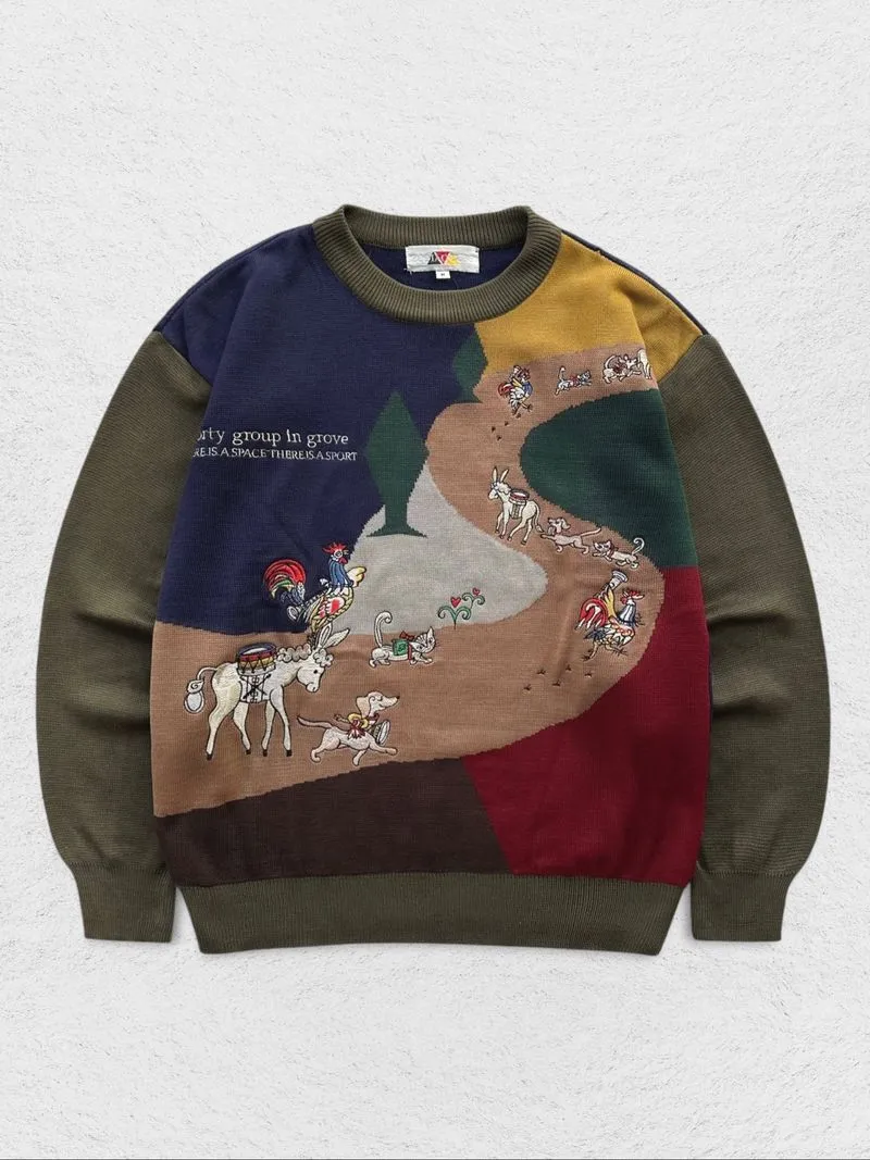 VINTAGE ZODIAC CLUB LANDSCAPE KNITWEAR photo 1