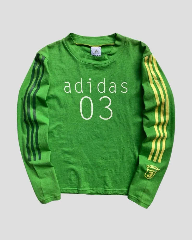 Vintage Y2K 2005 Adidas GreenYellow Longsleeve 03 GraphicTee photo 1