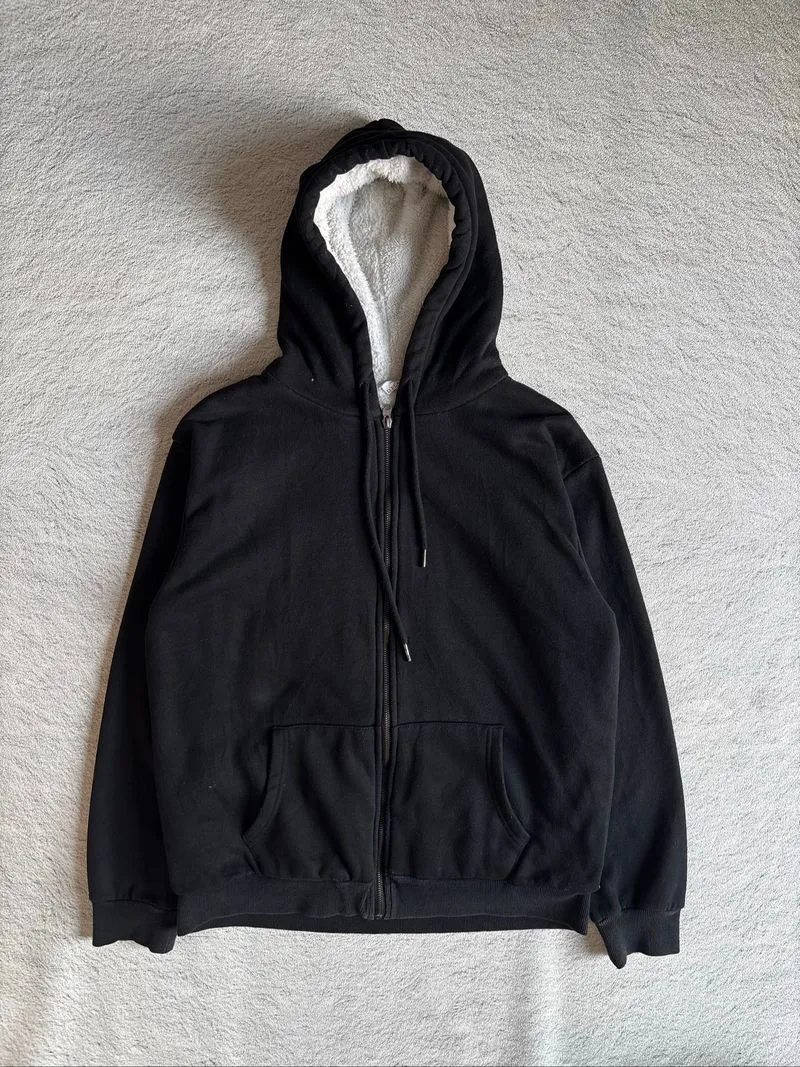 Hoodie D’Palace Full Zipp Sherpa Jacket Black photo 1