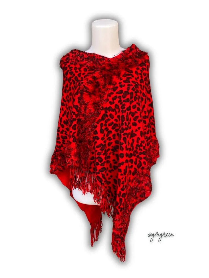 red outer pattern with fur photo 1