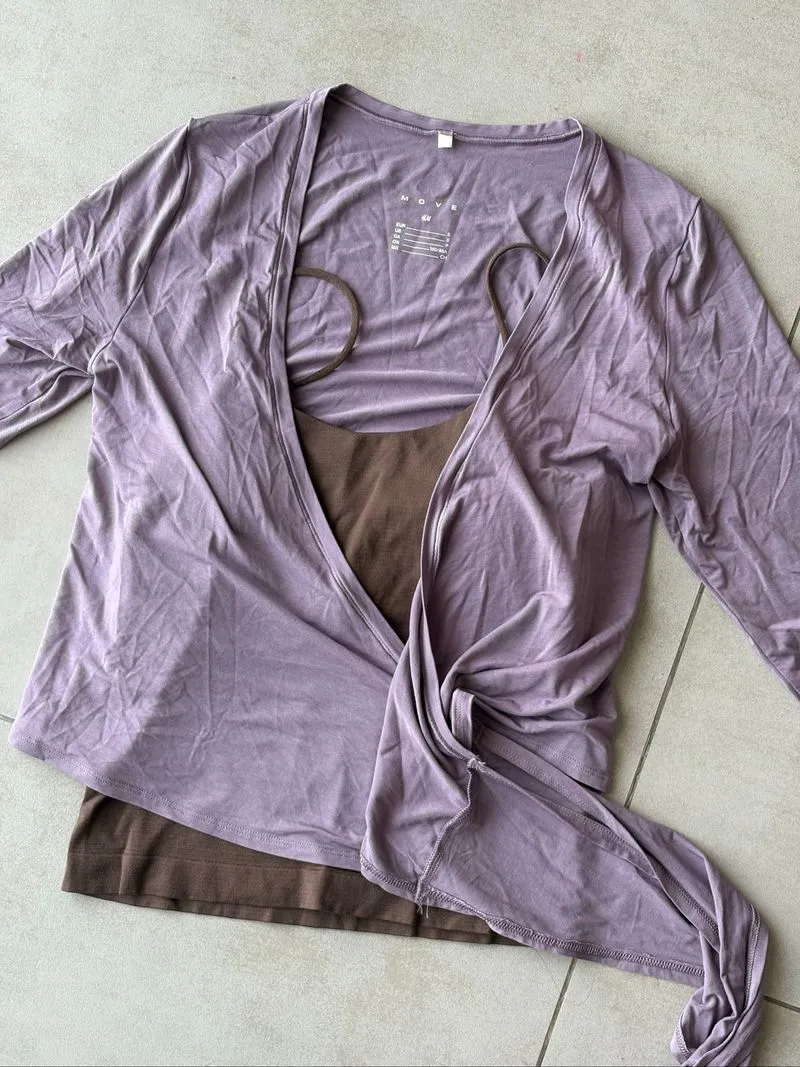 H&M sports wrap top & Joybasic inner photo 1