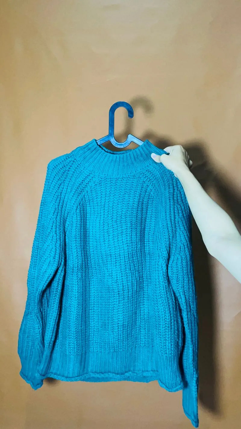 Casual Sweater Wanita green photo 1