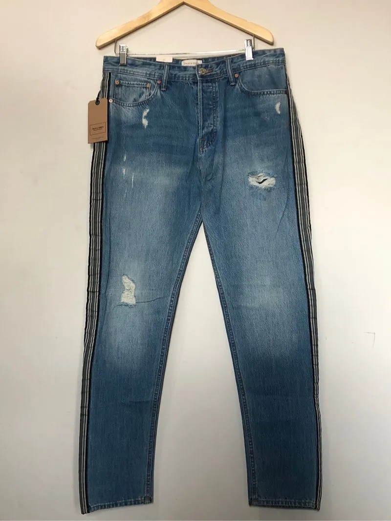 Jack & Jones Tapered Fred Denim Blue Jeans Original photo 1