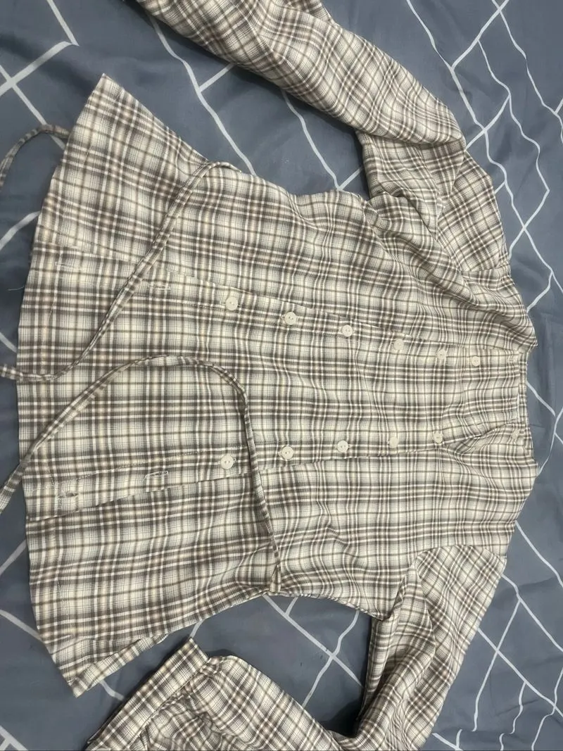 blouse loose fit casual lengan panjang vintage photo 1