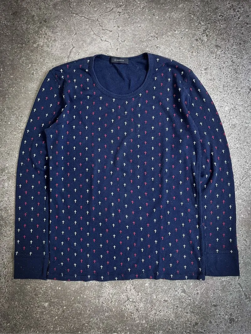 Japanese Brand Rageblue Cross Glitter Thermal Longsleeve photo 1