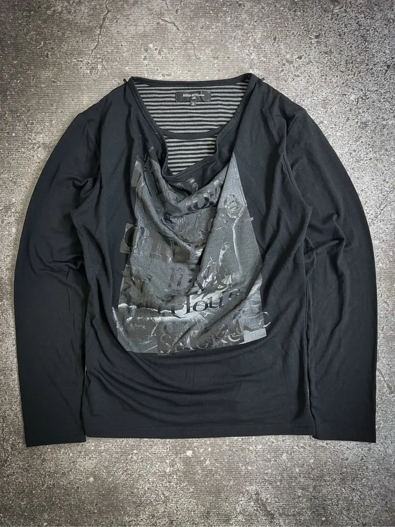 In The Attic Homme Graphic Poem Double Layered Longsleeve photo 1