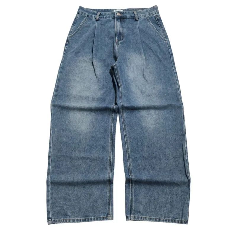 Double Plated blue wash jeans loose baggy Fit by Huke photo 1