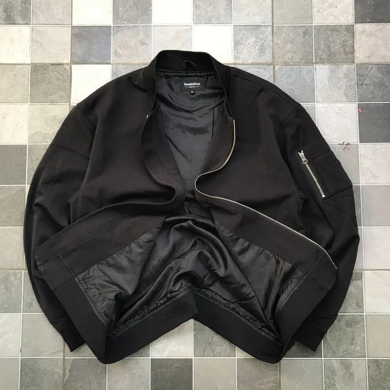 Biker Casual Bomber jacket Pria black photo 1