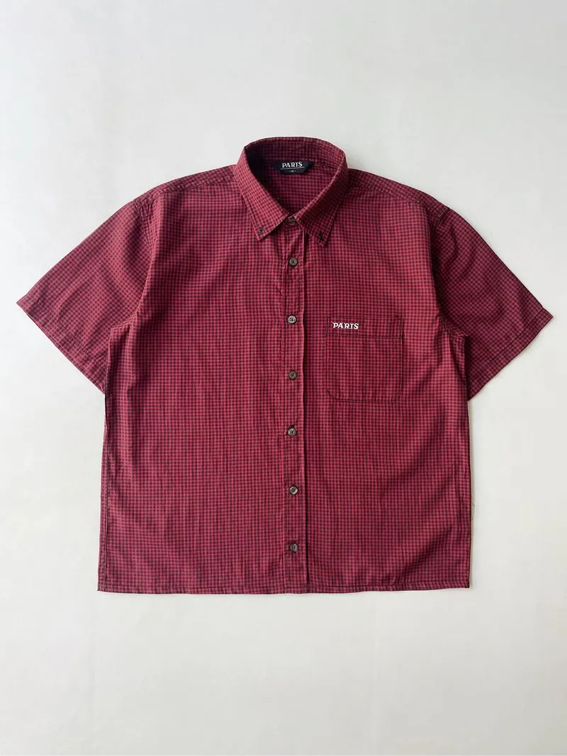 Paris multiplaid boxy shirt photo 1