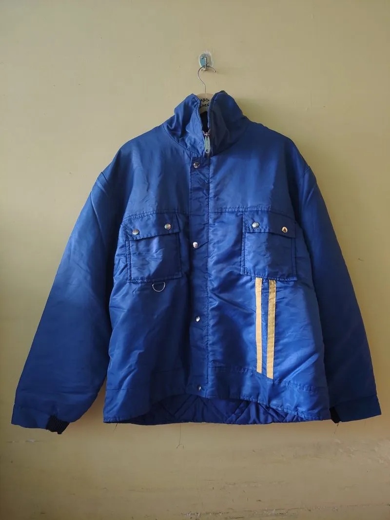 Vintage Rice Sportswear Blue Retro Winter Ski Hood Jacket XL photo 1