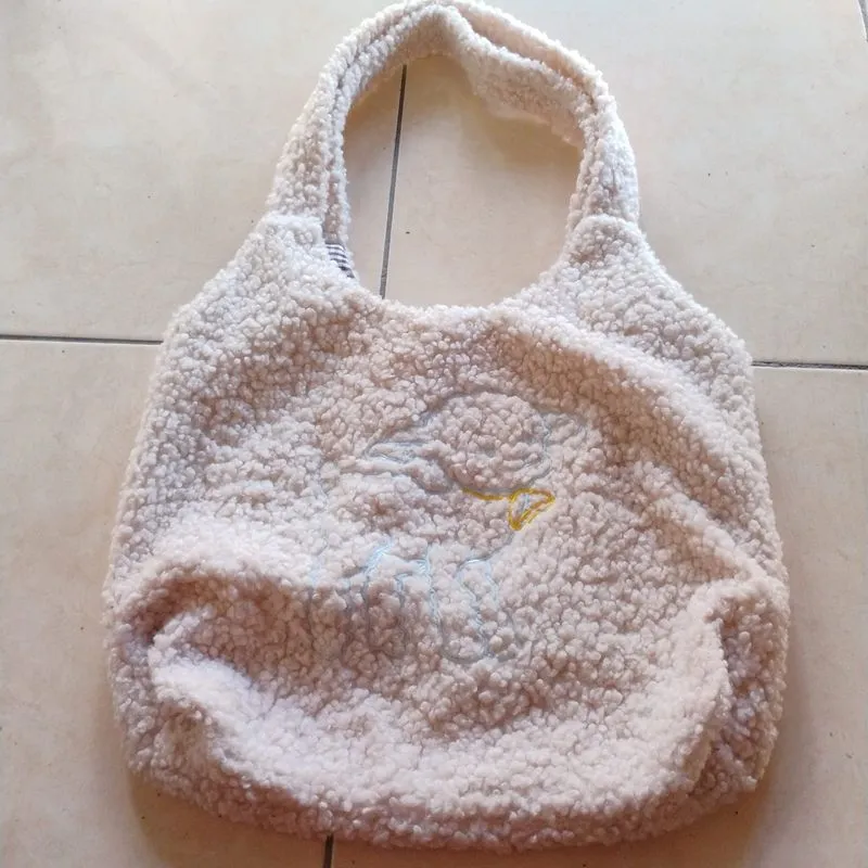 lamb fur bag totebag slingbag tas kuliah tas kerja photo 1