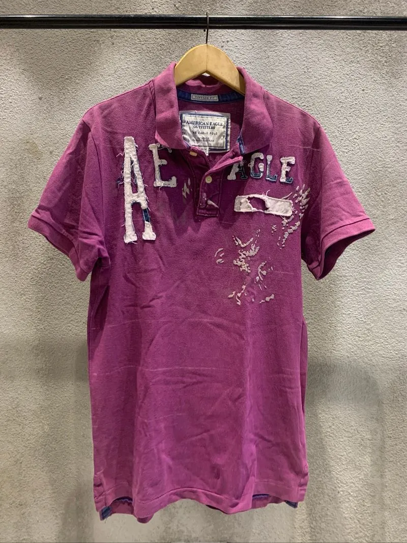 American Eagle Distressed Y2k Poloshirt photo 1
