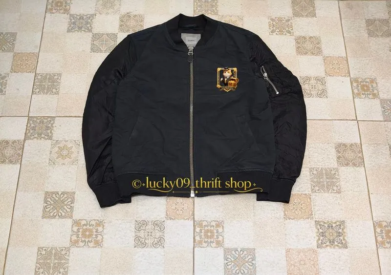 STAFF Heavyweight Military Bomber Jacket Black Utility Style photo 1