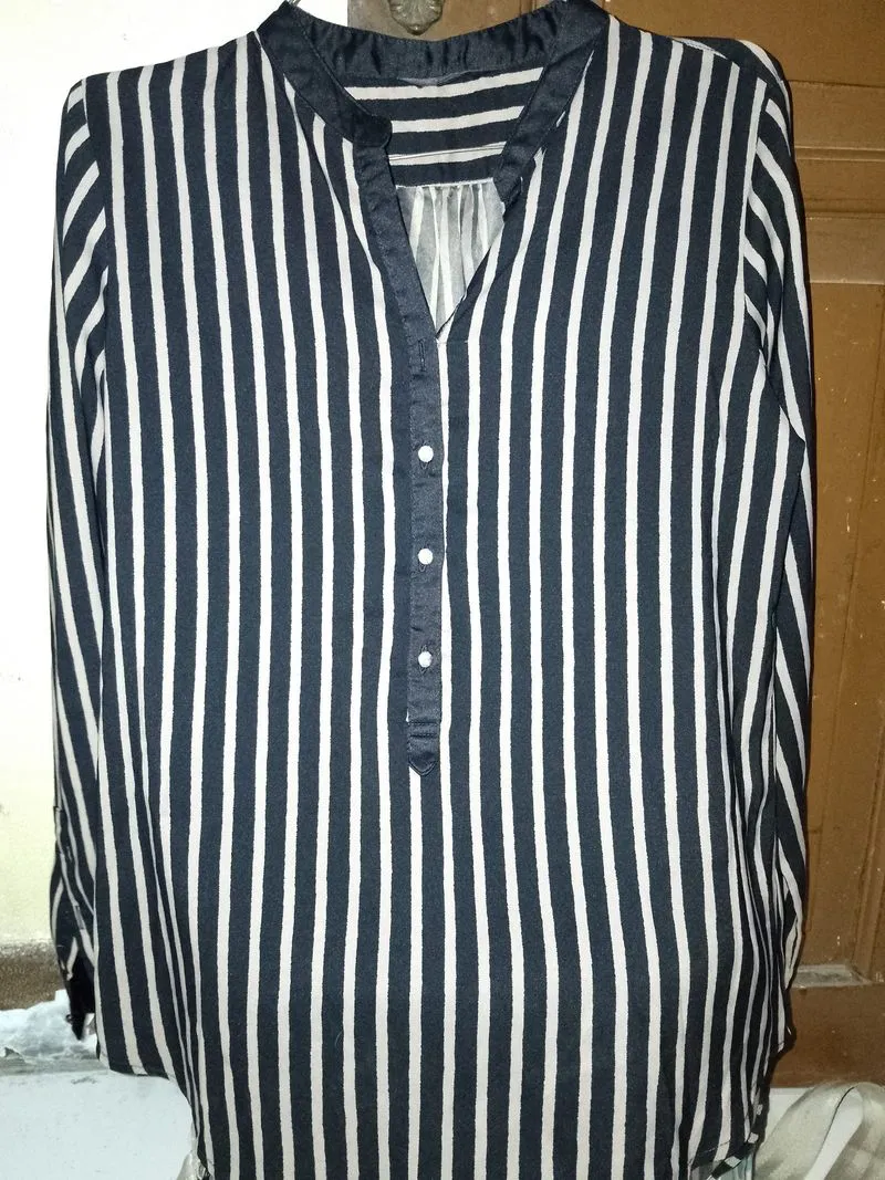 Kemeja salur hitam photo 1