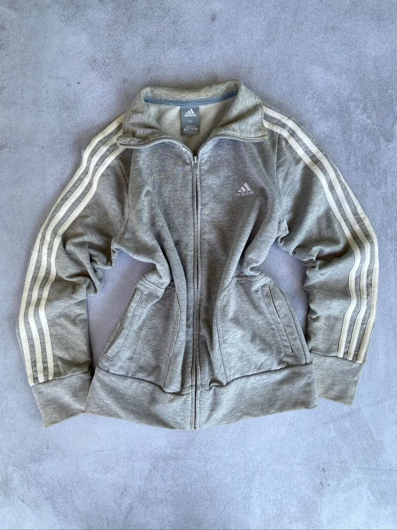 Adidas track jacket gray casual tracktop photo 1