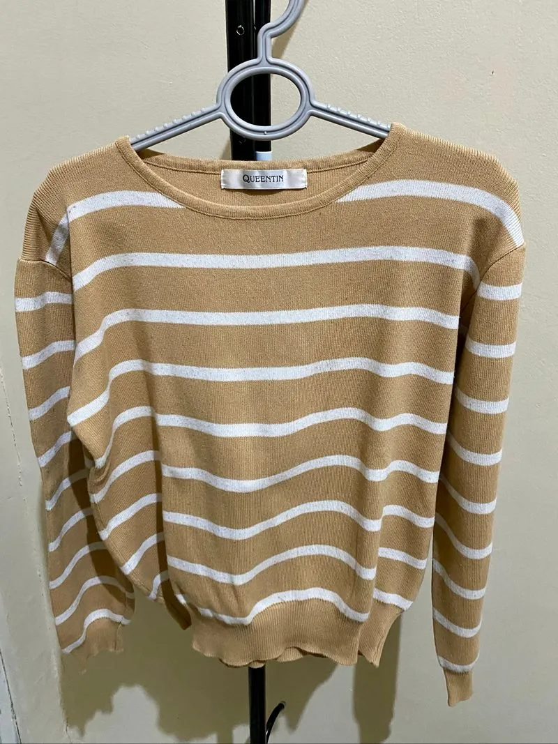 sweater knit stripe photo 1