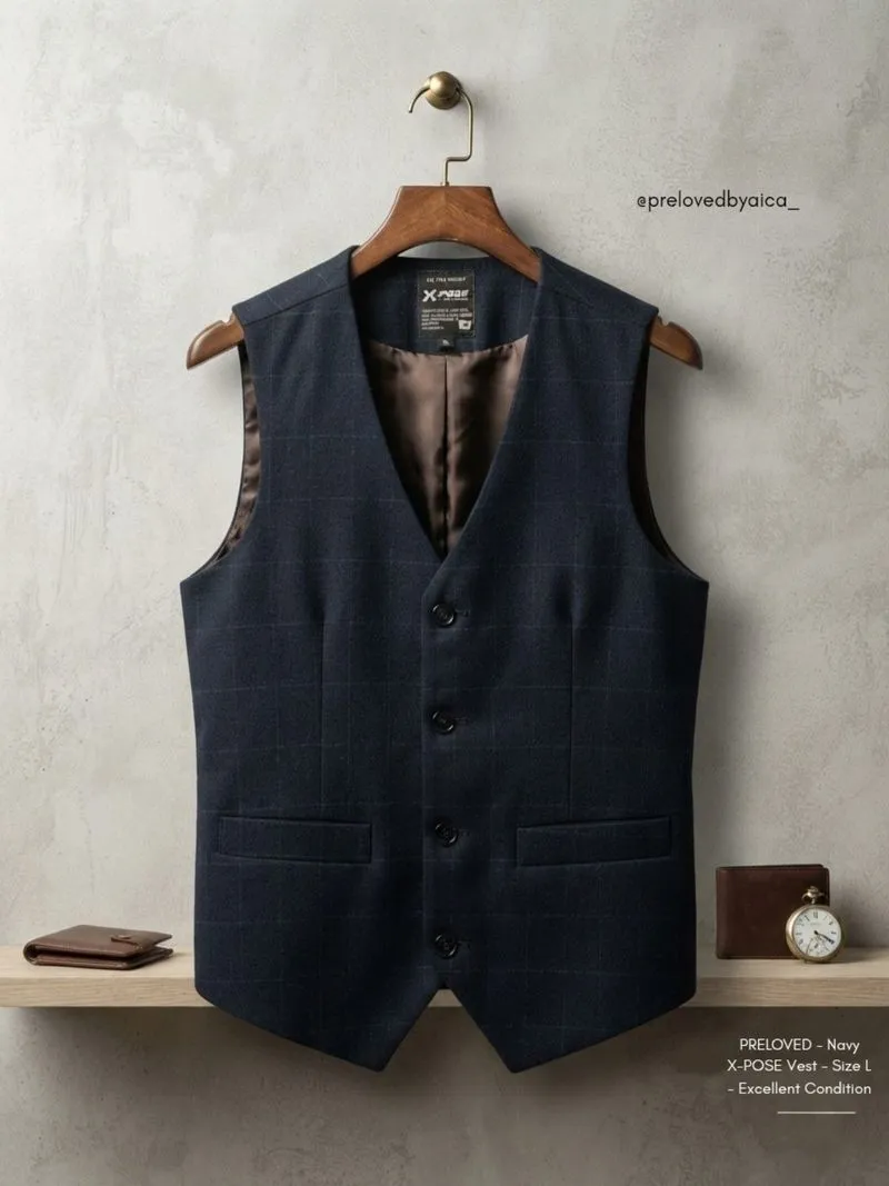 🔥 [PRELOVED] Xpose Vest Navy 🔥 photo 1
