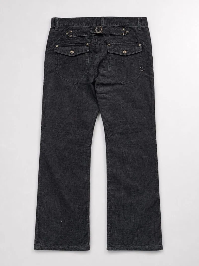 SEMANTIC DESIGN BUCKLE BACK BOOTCUT CORDUROY PANTS photo 1