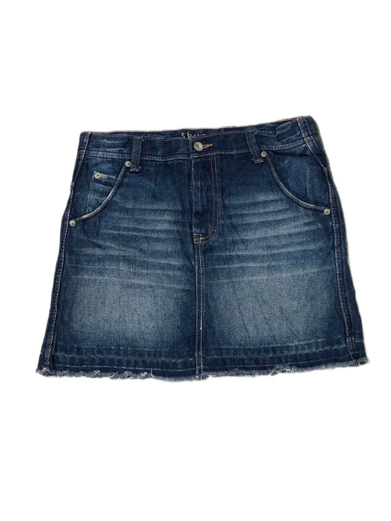 Y2K global work buckle denim mini skirts photo 1