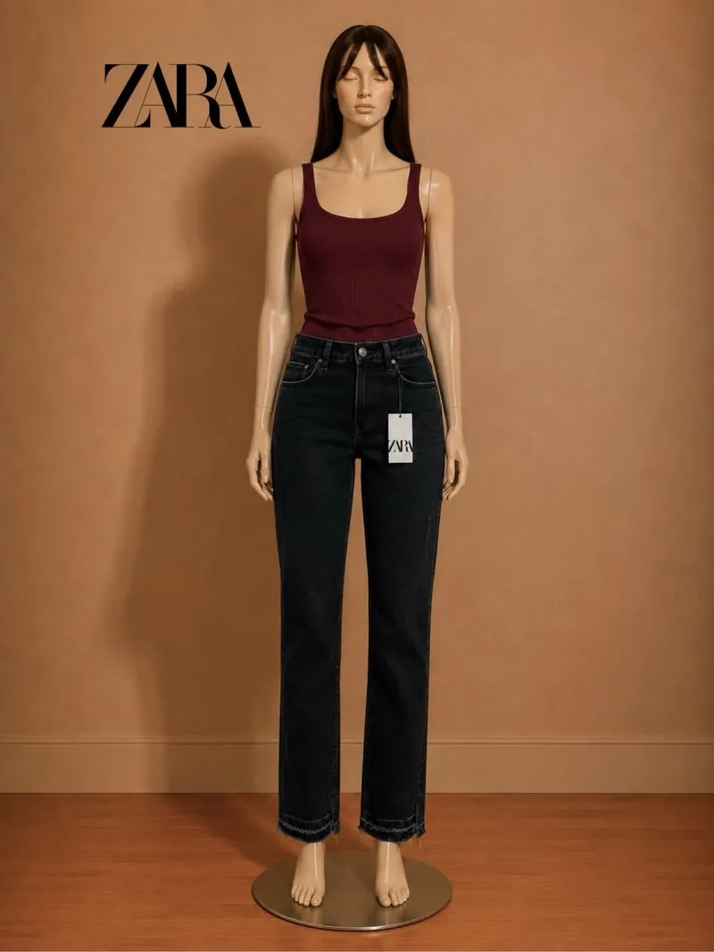 ZARA BASIC DENIM BLACK JEANS photo 1