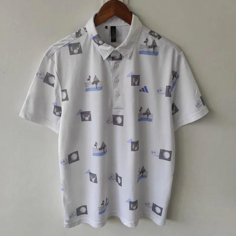 Polo shirt adidas golf aeroready allover print photo 1