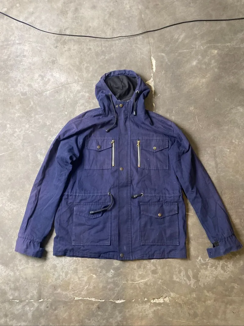 parka jacket vintage navy photo 1