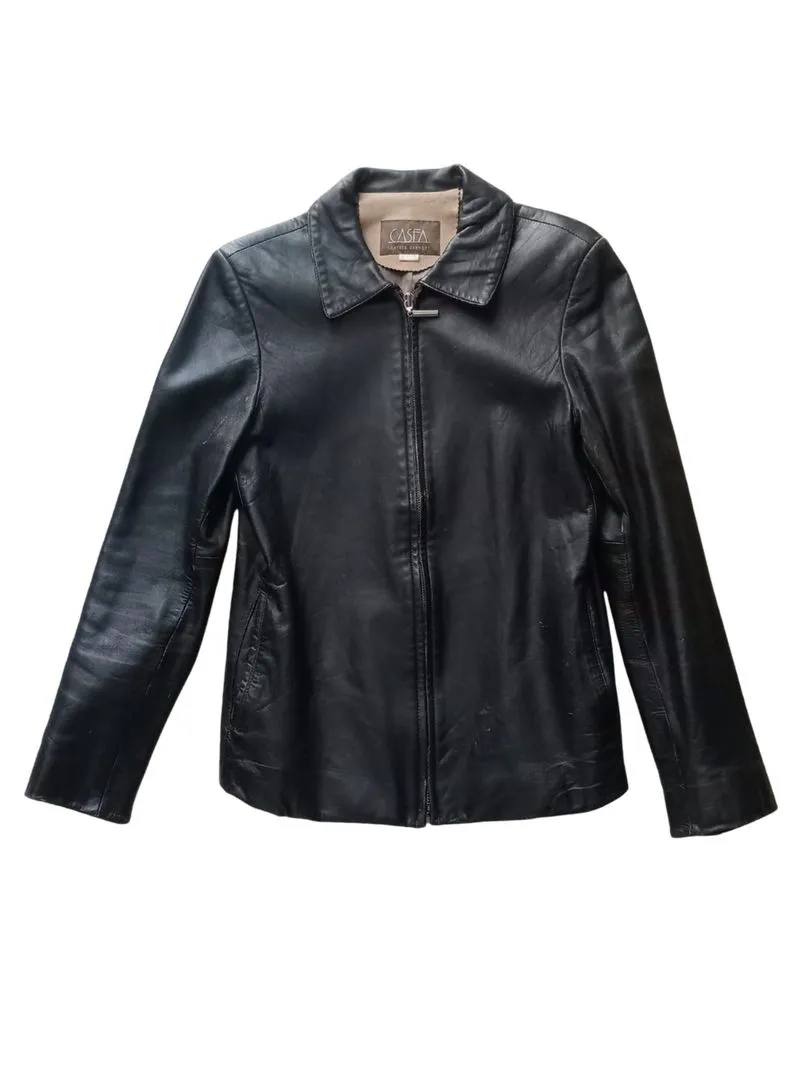 Classic Black Leather Jacket photo 1