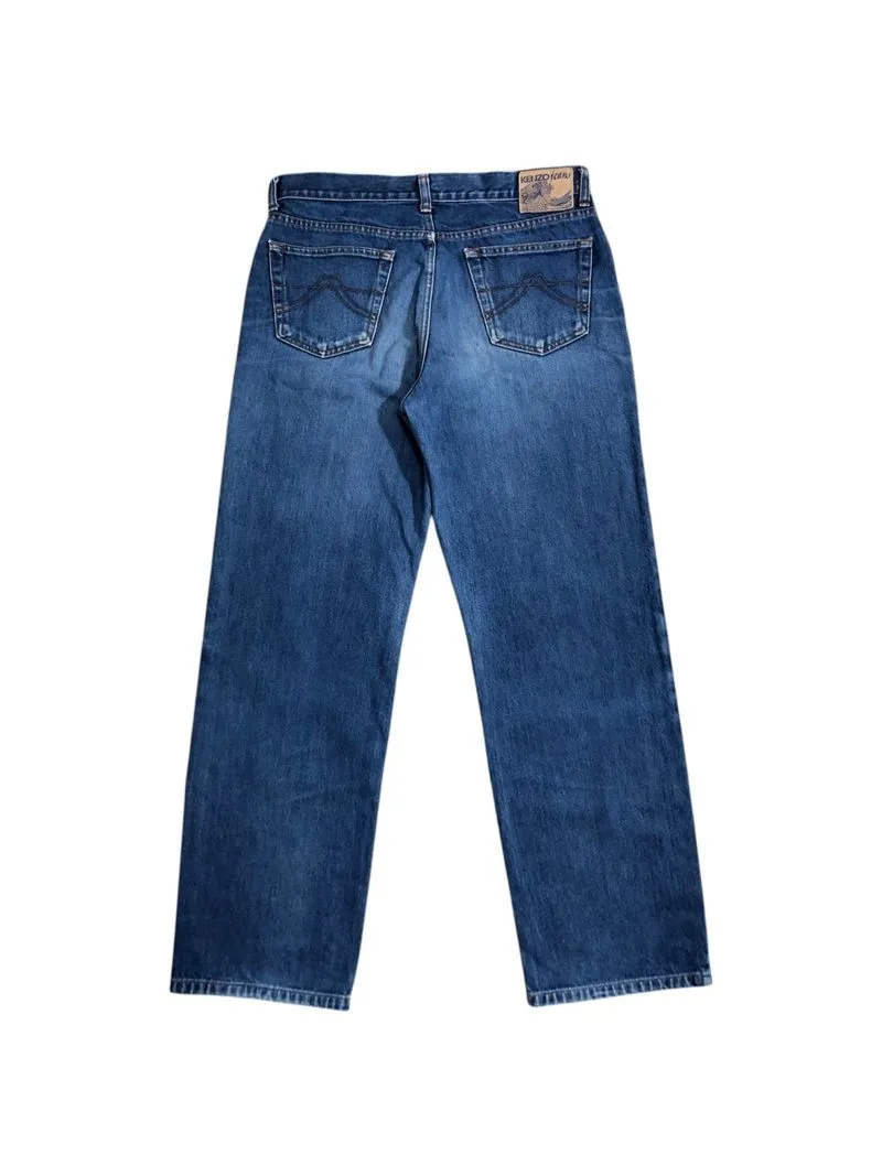 KENZO Jeans Hokusai Fuji Vintage Denim 90s photo 1