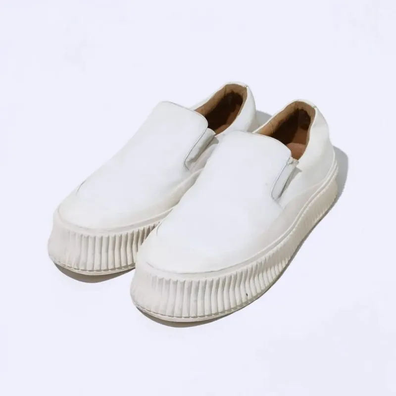 Jil Sander Chunky Platform Leather Slip on Sneakers Original photo 1