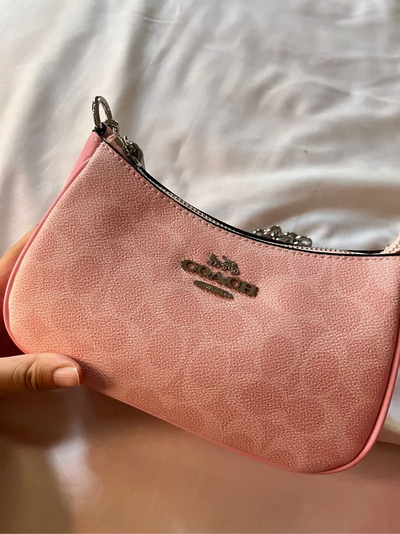 Coach Mini Teri Shoulder Bag in Signature Canvas photo 1