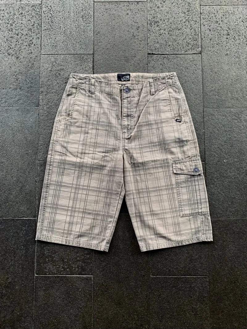 VANS PLAID CARGO SHORT PANTS photo 1