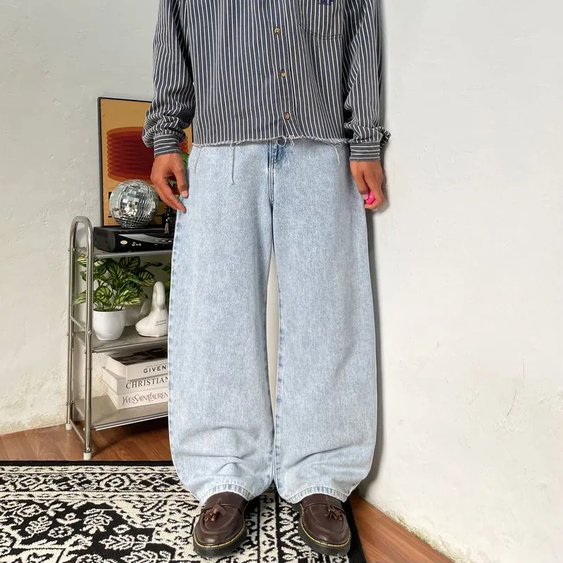 2000’s Lightblue baggy jeans Japan made photo 1