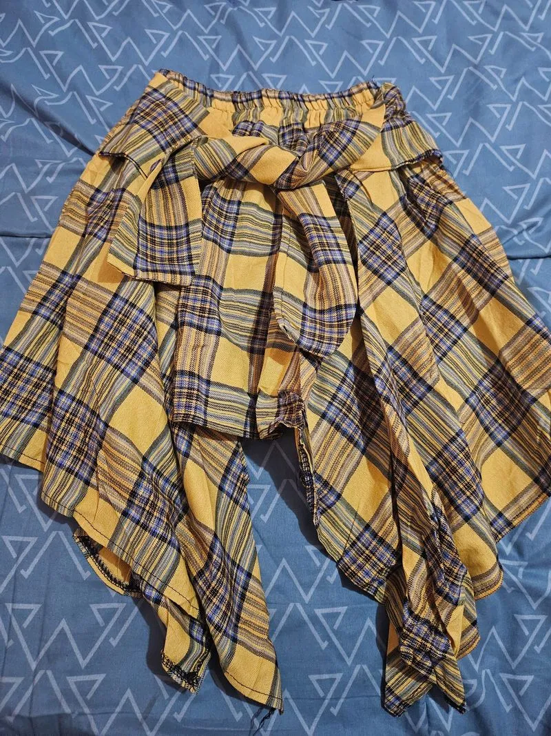 tartan asymmetric skirt (Rok Korea) photo 1