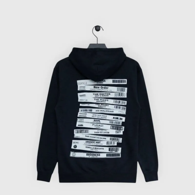 Pleasures compact disc hoodie black photo 1