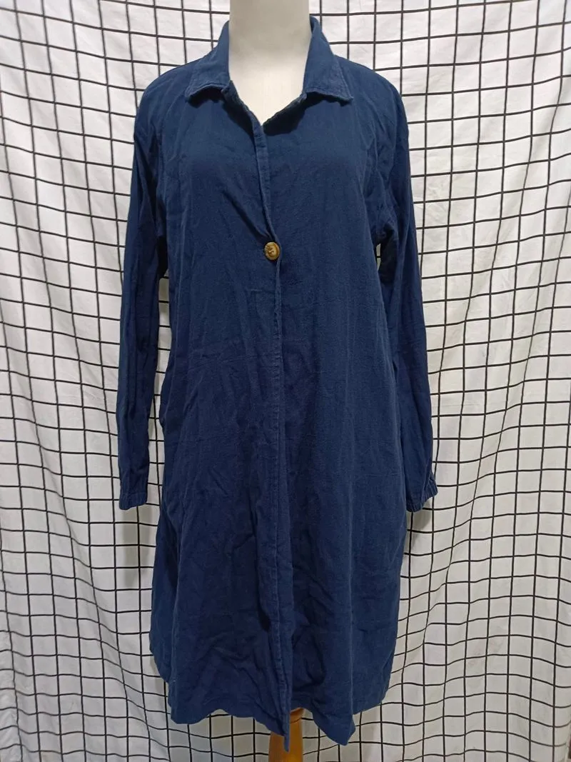 tunik denim biru lengan panjang merk lozy hijab photo 1
