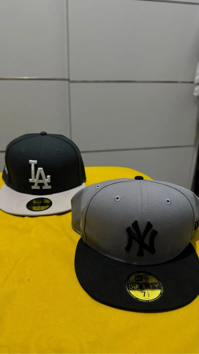 topi new era abu dan hitam photo 1