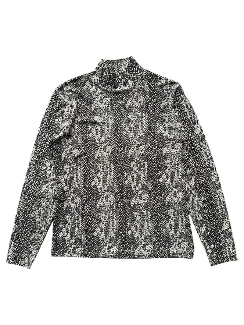 1990s y2k japan brand Snake Skin Turtleneck photo 1
